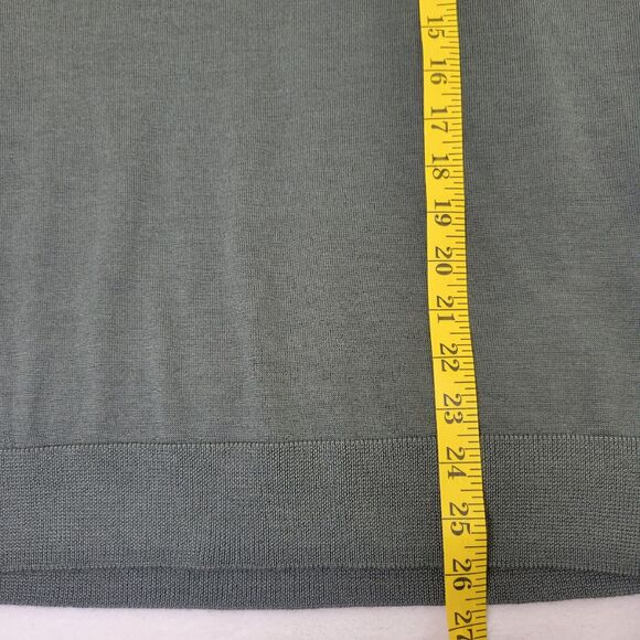 Armani Exchange Virgin Wool V-Neck Sweater Mens Med Green Preppy Lightweight - Picture 5 of 12